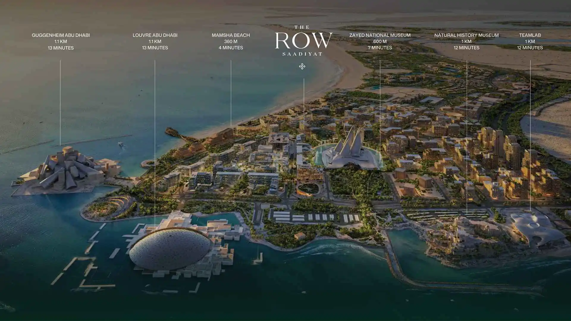Nearby Attractions at The Row Saadiyat by Aldar in Abu Dhabi | ELIVA Real Estate