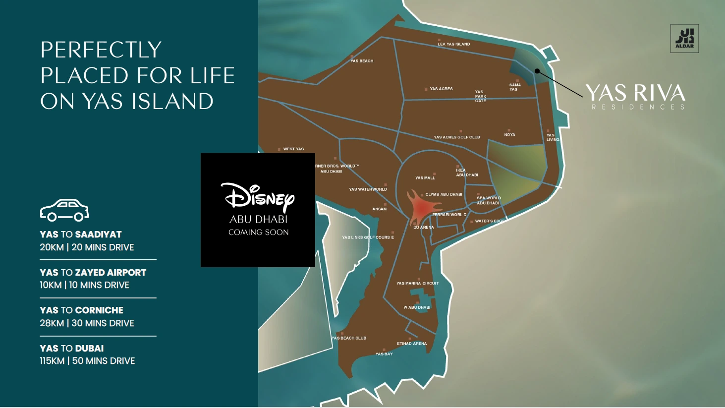 Nearby Attractions at Yas Riva by Aldar in Abu Dhabi | ELIVA Real Estate